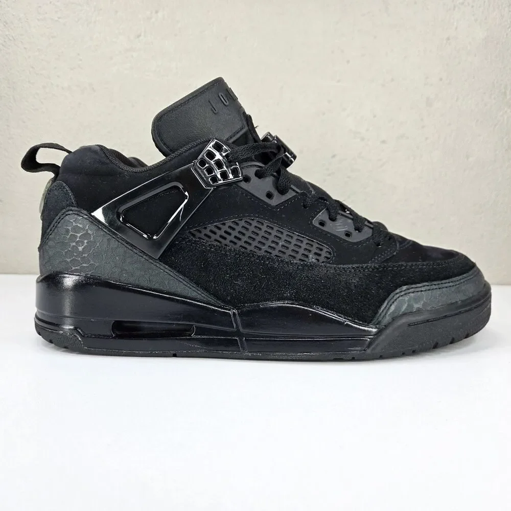 Jordan Spizike Low Black Cat FQ1759-001 Black Sneakers Sz 8.5
